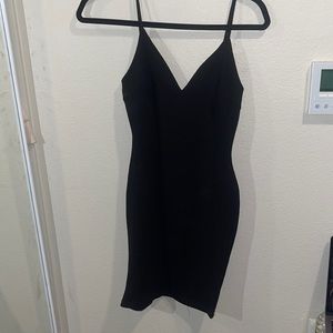 black mini dress w rhinestones